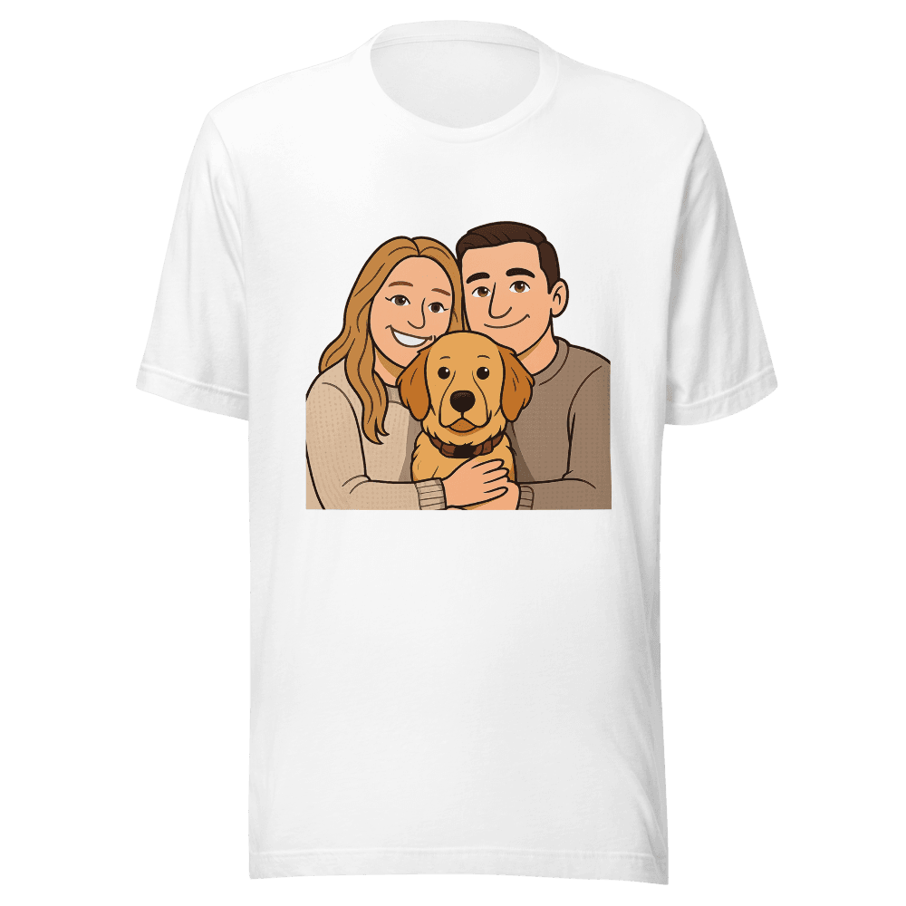 Final product example - cartoon printed on t-shirt